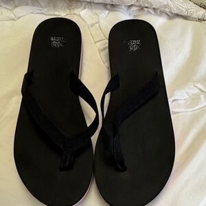 Black Flip Flops